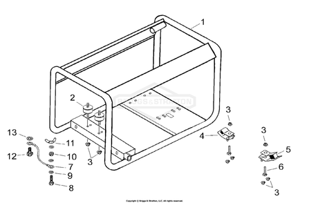 General Assembly Diagram and Parts List for 1861-0  Briggs and Stratton Generator